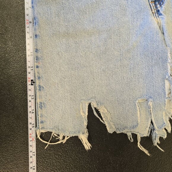 Vintage Levis 550 Orange Tab Student Denim DIY Cut-Off Distressed Frayed High Wa - Picture 11 of 12
